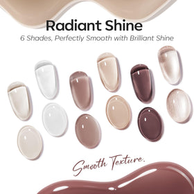 modelones nude white gel polish bottles arranged