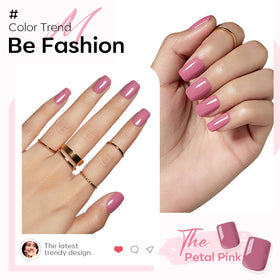 modelones Petal Pink Press On Nails with included accessories