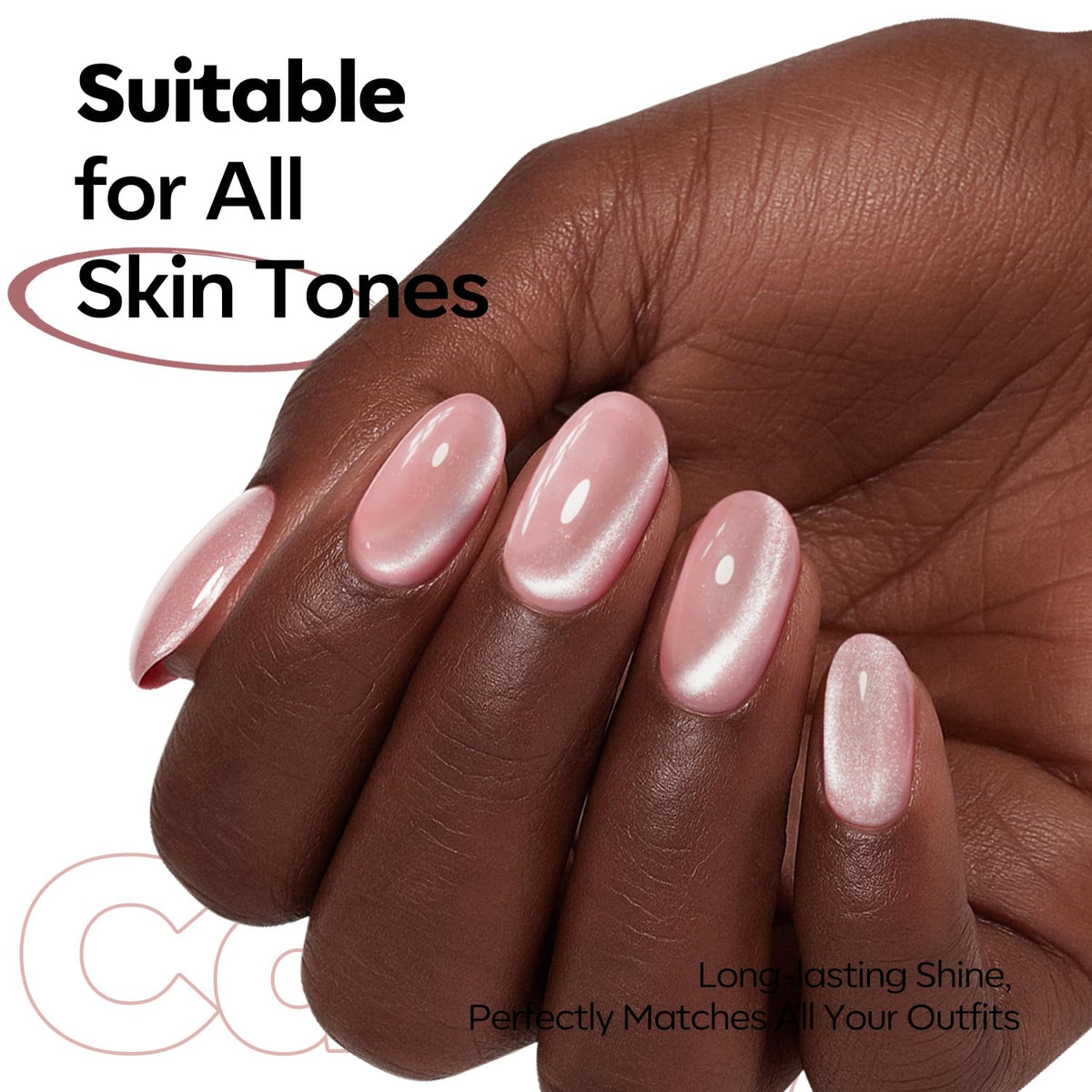 modelones Pink Cat Eye Gel Nail Polish lifestyle scene with nail art tools