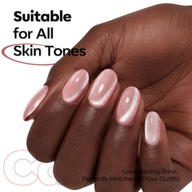 modelones Pink Cat Eye Gel Nail Polish lifestyle scene with nail art tools