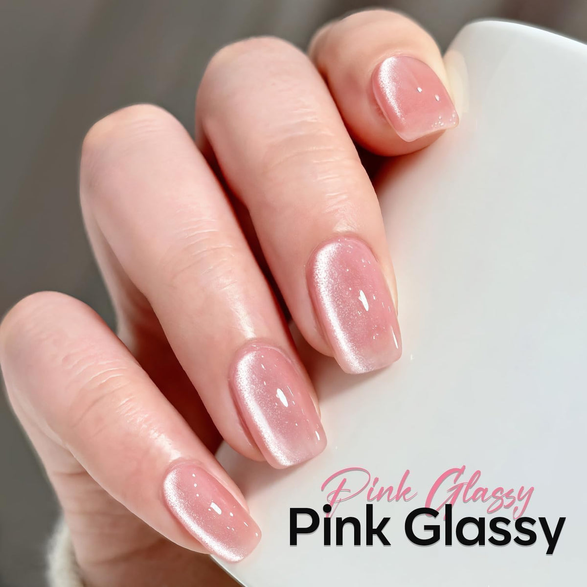 modelones Pink Cat Eye Gel Nail Polish with magnet tool