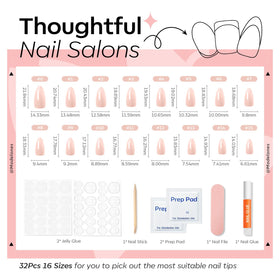 Modelones Pink Chrome Press on Nails Short Almond on a hand