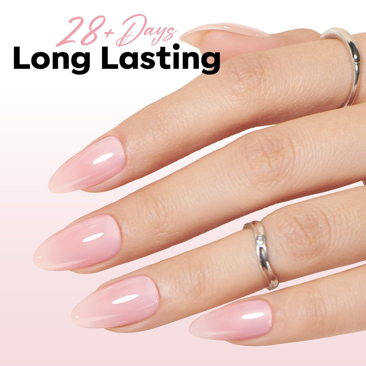 modelones Pink Gel Nail Polish brush close-up