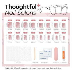 modelones Pink Press on Nails close-up showing texture