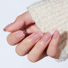 modelones Pink Press on Nails kit contents including glue and file