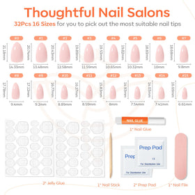 Modelones Pink Press On Nails Short Almond lifestyle scene