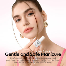 modelones Pink White Gel Nail Polish Set packaging