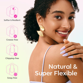 modelones Pointed Almond Nail Tips on a hand