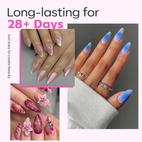 modelones Pointed Almond Nail Tips showing various sizes