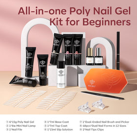 modelones Poly Gel Nail Kit components displayed
