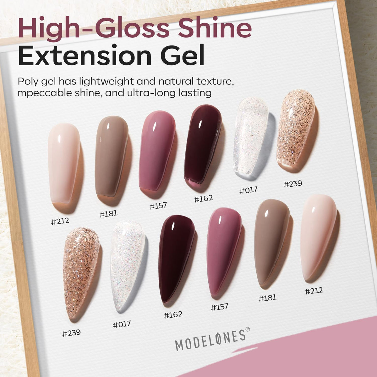 modelones poly gel tubes in various colours