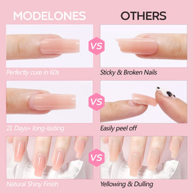 modelones Poly Nail Gel in use for nail extension