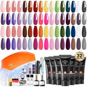 modelones Poly Nail Gel Kit 133pcs with 32 colours and tools
