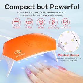 modelones Poly Nail Gel Kit with nail art rhinestones