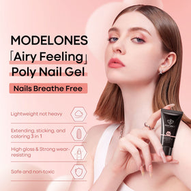 modelones Poly Nail Gel with finished nail designs