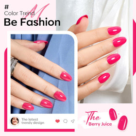 modelones Press on Nails Short Chrome Pink nails in various sizes