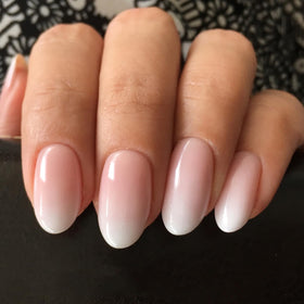 modelones Press On Nails Short Pink Ombre front view