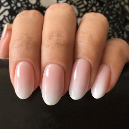 modelones Press On Nails Short Pink Ombre front view