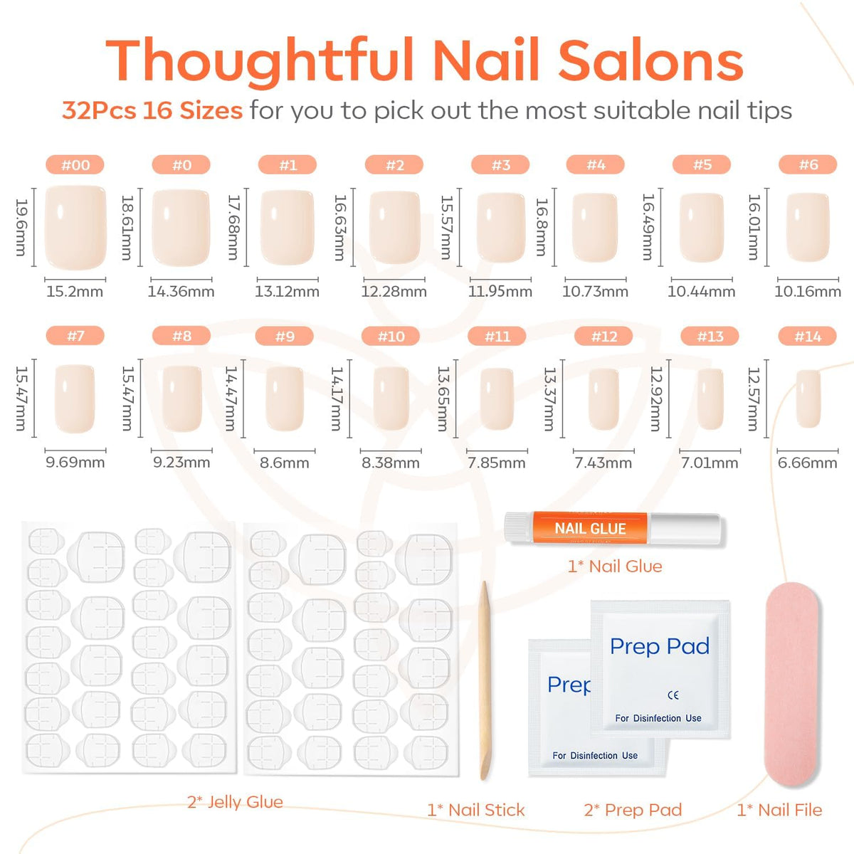 modelones Press On Nails Short Square lifestyle application