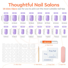 Modelones press on nails with double-sided nail file and cuticle stick