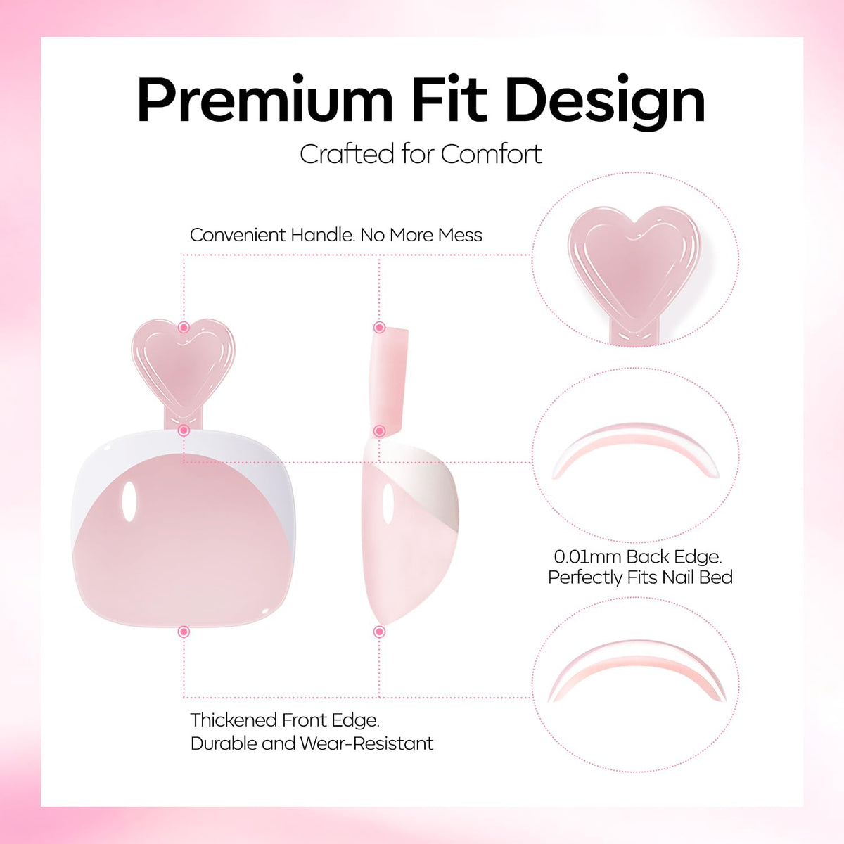 modelones press on toenails sheer pink on feet