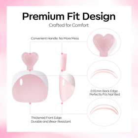 modelones press on toenails sheer pink on feet