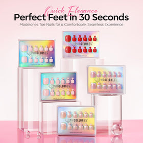 modelones Press on Toenails Short White Square lifestyle scene