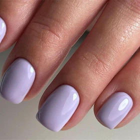 Modelones Purple Press On Nails Short Square 32 pieces set front view