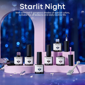 modelones Purple Sparkle Rainbow Shiny Gel bottle