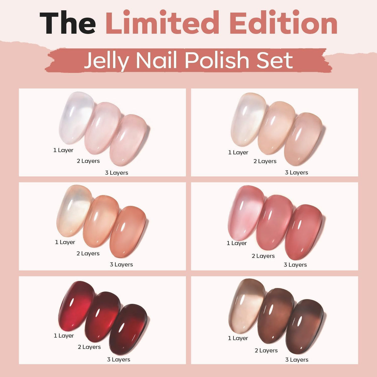 modelones Quick Dry Nail Polish bottles arranged neatly