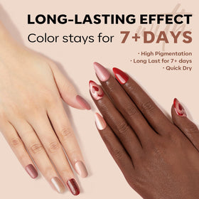 modelones Quick Dry Nail Polish in elegant autumn setting