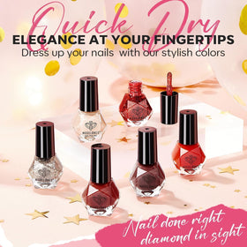 modelones Quick Dry Nail Polish Set bottles arranged on a table