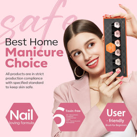 modelones Quick Dry Nail Polish Set displayed with nail art tools
