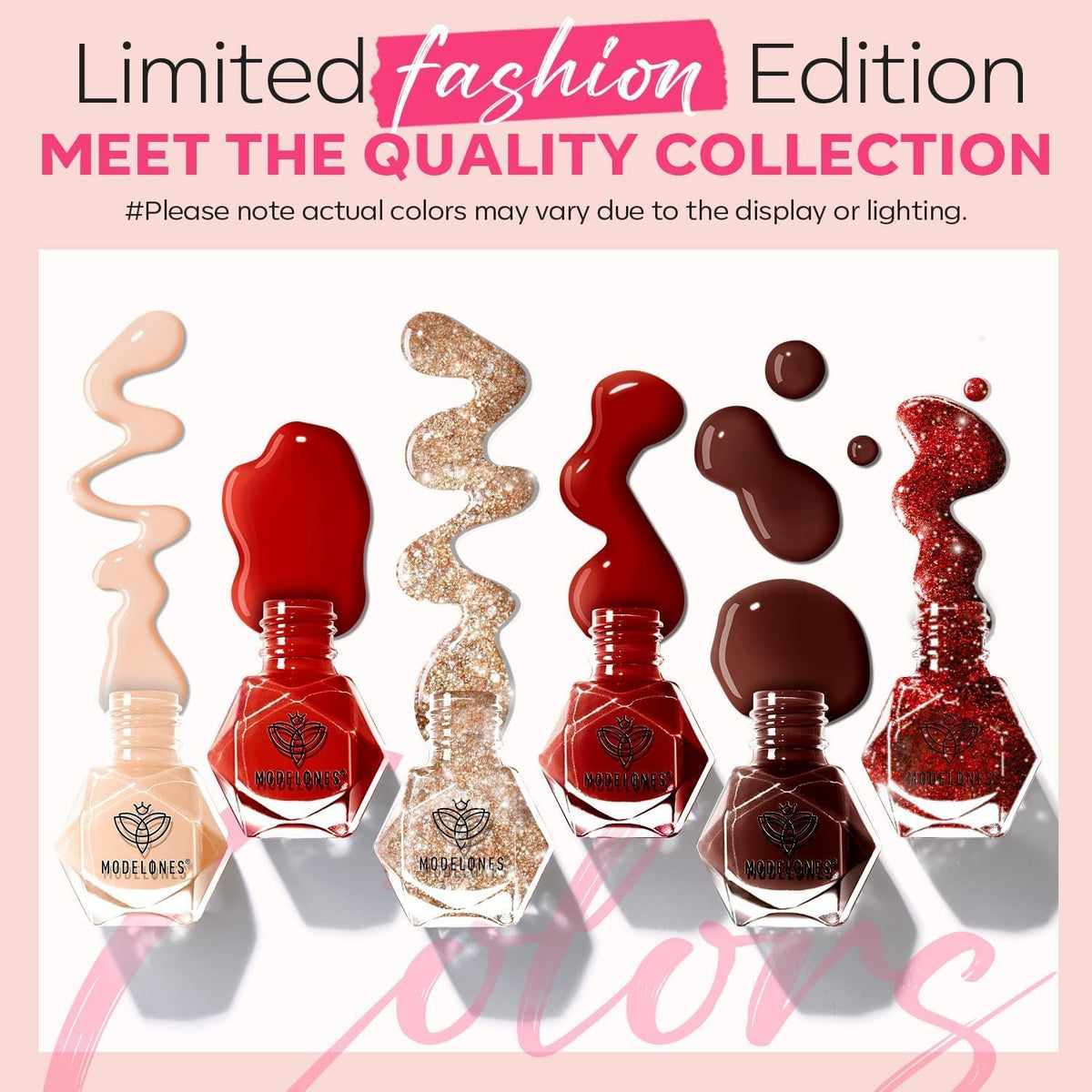 modelones Quick Dry Nail Polish Set with application brush