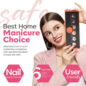 modelones Quick Dry Nail Polish Set with finished nails