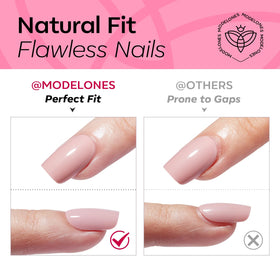 modelones Raspberry Press On Nails Short Almond lifestyle scene