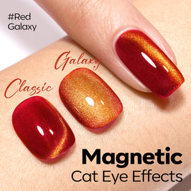 modelones Red Cat Eye Gel Nail Polish with magnetic stick