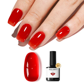 modelones Red Jelly Gel Nail Polish 15ml bottle front view