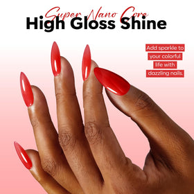 modelones Red Jelly Gel Nail Polish on a nail lamp