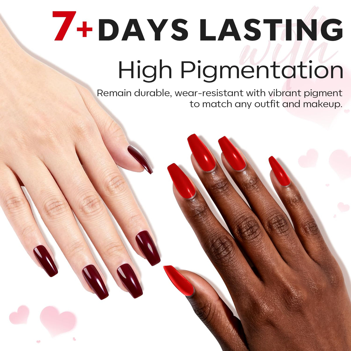 modelones Red Nail Polish Set packaging and contents
