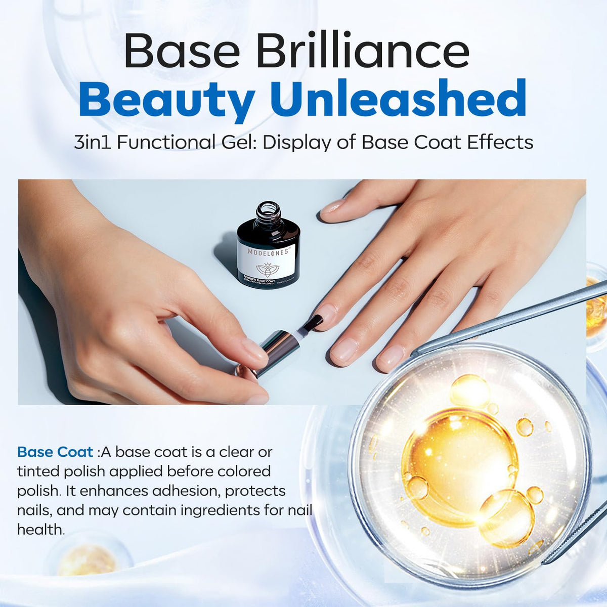 modelones Rubber Gel Base Coat 40g texture close-up