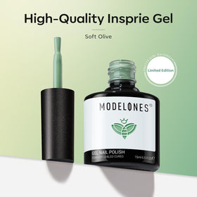modelones Sage Green Gel Nail Polish 15ml back view