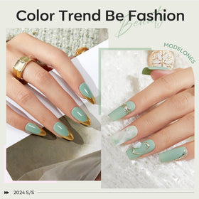 modelones Sage Green Gel Nail Polish 15ml in beautiful packaging