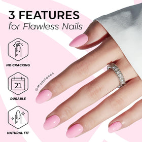 modelones Sakura Pink Short Press on Nails in various sizes