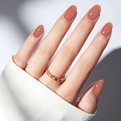 modelones Sheer Milk Tea Short Press on Nails Kit front view
