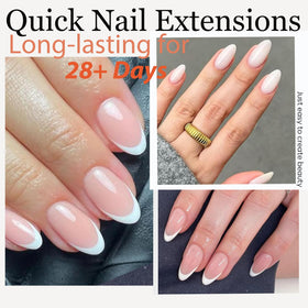 Modelones Short Almond Nail Tips showing various sizes