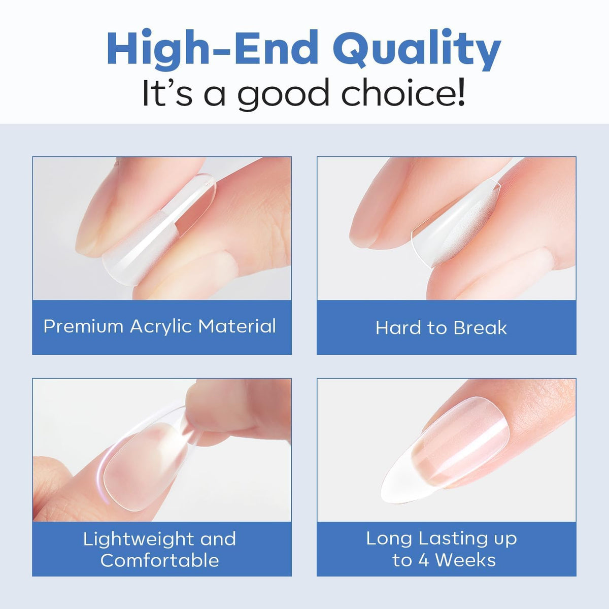 Modelones Short Clear Soft Gel Nail Tips displayed on a table