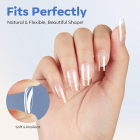 Modelones Short Clear Soft Gel Nail Tips in various sizes