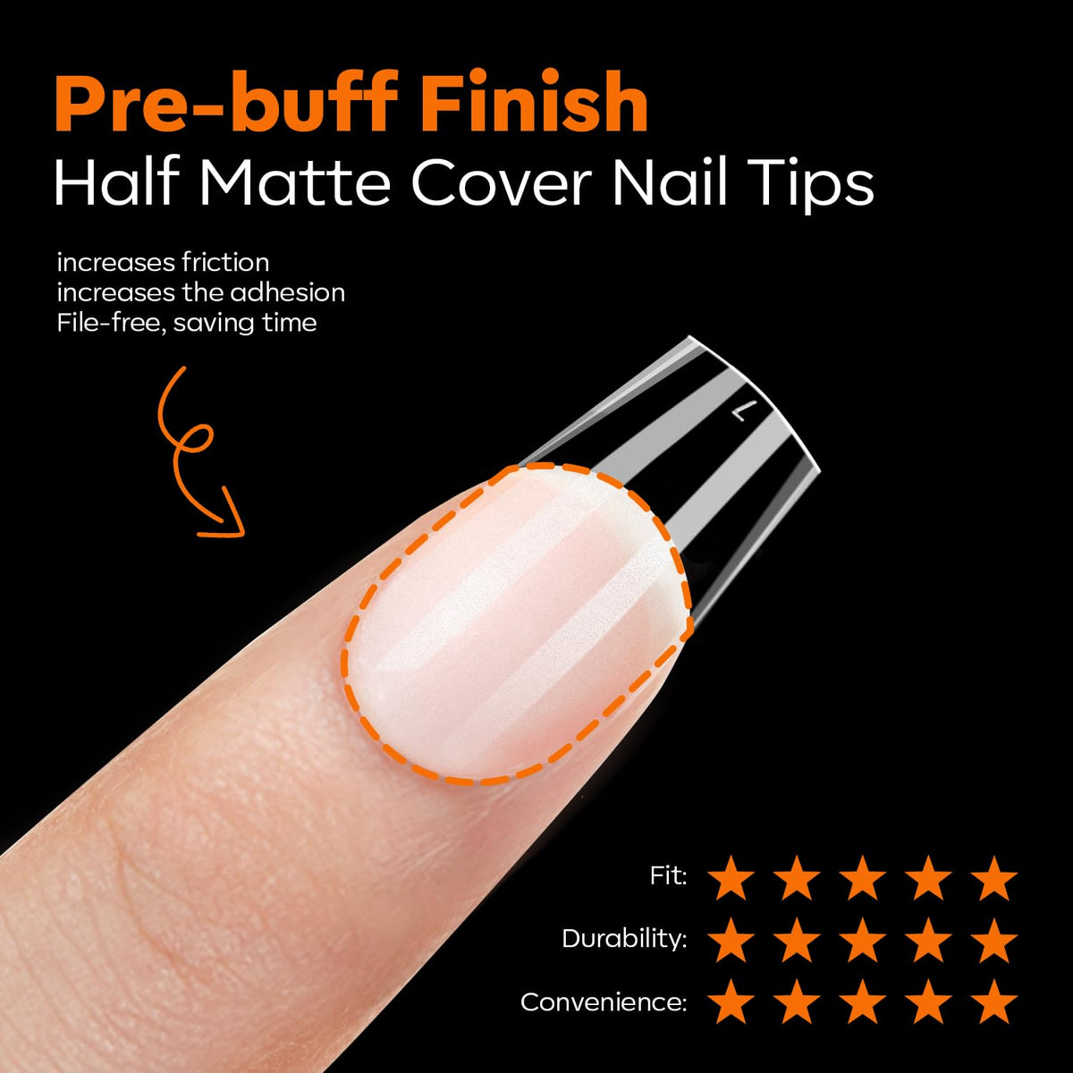 modelones Short Coffin Nail Tips application with gel polish