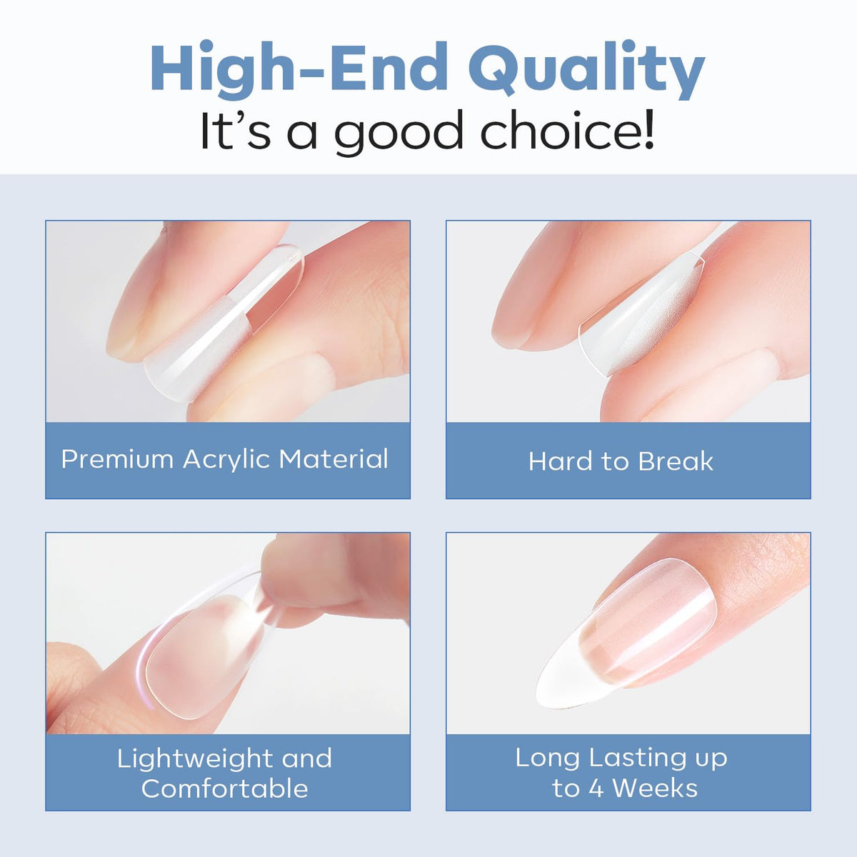 modelones Short Coffin Nail Tips in different nail art designs
